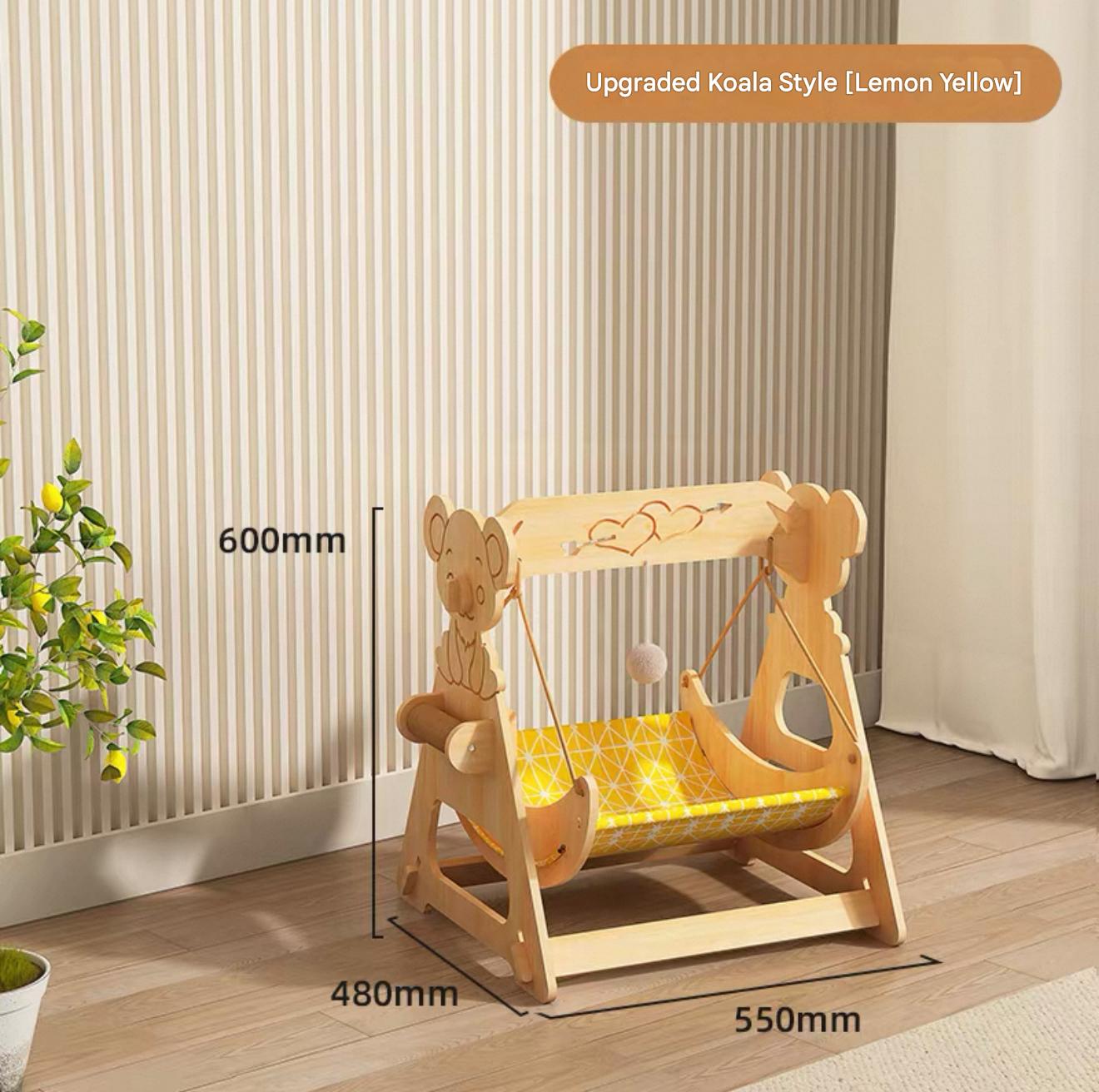 Product Name: Upgraded Koala Wooden Pet Swing Bed (3 Color Options)
