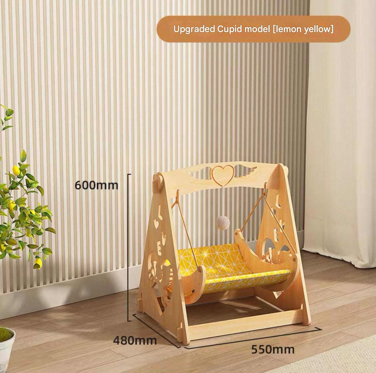 Product Name: Upgraded Cupid Wooden Pet Swing Bed (3 Color Options)